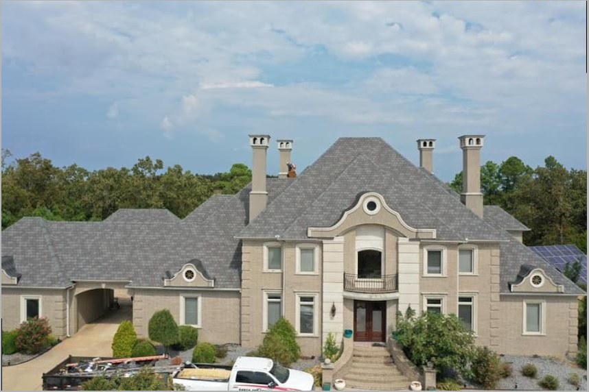 New shingle roof on residential home