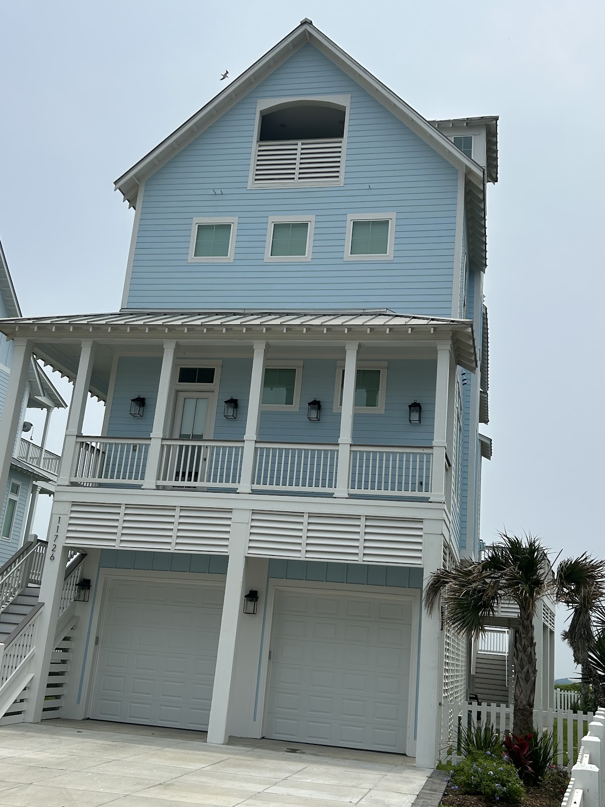 Light blue coastal home exterior