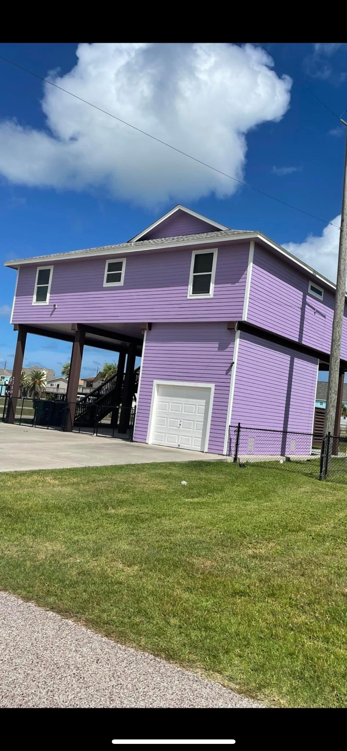 Purple house exterior