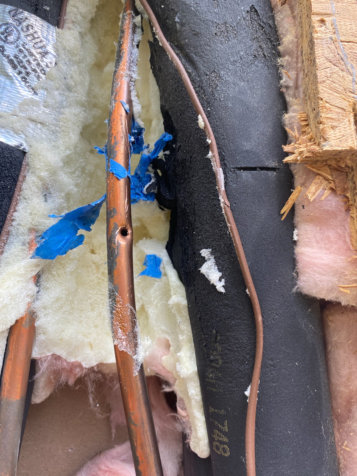 HVAC copper piping work by Swonke A/C & Heating